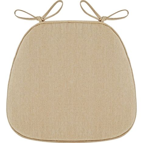 Trois coussins d'assise souples, antidérapants et respirants sont fixés à la chaise  couleur blanc cassé. (1/5)