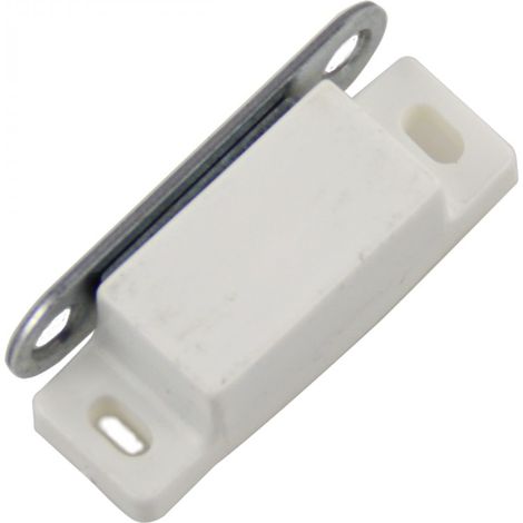 Chiusure magnetiche da applicare - per ante doppie - forza 12 kg. - bianco - 2 pz.