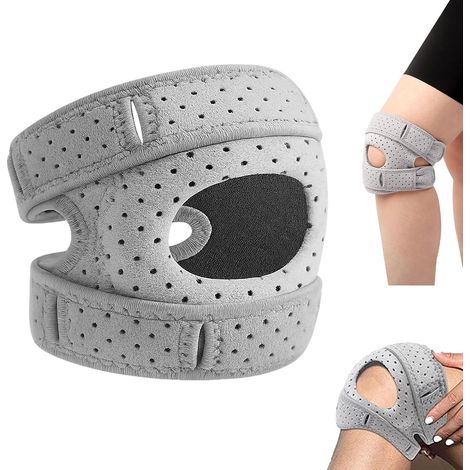 2 pièces genouillère, genouillère respirante, rotule, sangle de genou, ménisque, soulagement de la douleur, genouillère pour hommes et femmes, bandage de genou réglable pour le sport, la course à pied
