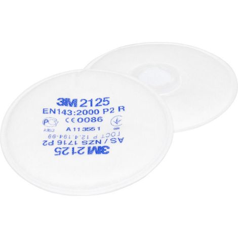 Filtro antiparticolato P2 R 2125 per maschere 3M serie 6000 e 6800 (confezione da 2) Bianco Unico (1/3)