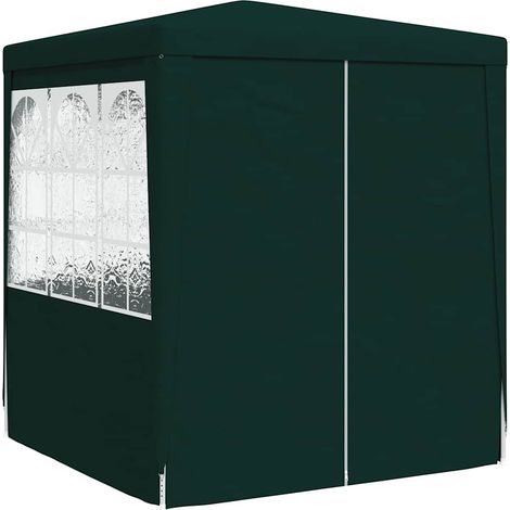 Tente de réception, Pavillon, Pergola, Tente de jardin, avec parois latérales 2,5x2,5 m Vert 90 g/m² OIB4573E (1/5)