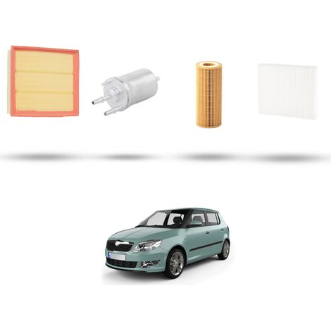 Kit tagliando 4 filtri compatibile con Skoda Fabia II (545,542) 1.2 12v 51kw dal 2007 al 2014 (1/5)