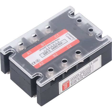 Relais statique triphasé à double SCR pour commande CA, module SSR CA, entrée 90-250 V, sortie 24-480 V (1/5)