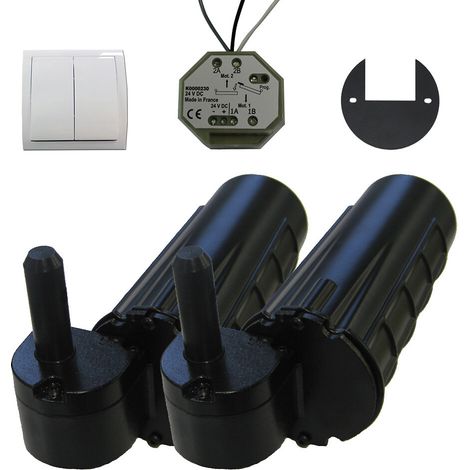 Double motorisation pour volet 1 battant droit SLID'UP URANUS filaire - gond Ø 14 mm (1/5)