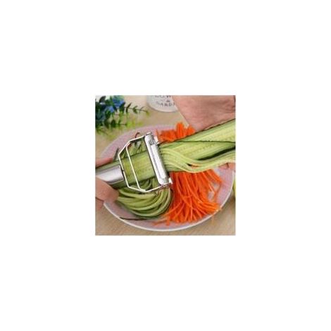 Éplucheur multifonctionnel en acier inoxydable pour fruits, pommes de terre, melons, râpes- (1/5)