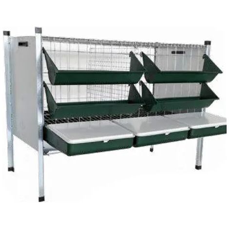Cage à poules pondeuses 100116 – Structure galvanisée 100x50x80 cm – Légère 14 kg – Conception empilable pour espace réduit – Rocila