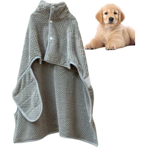 Peignoir pour chien - Maintient au chaud et absorbant (1/5)