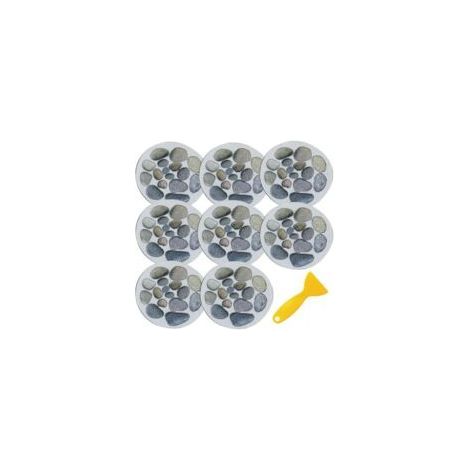 8-teiliges Set Anti-Rutsch-Badewannenaufkleber, runde Anti-Rutsch-Badewannenaufkleber, runde Badewannenaufkleber, Anti-Rutsch-Badewannen- und Duschaufkleber (1/5)
