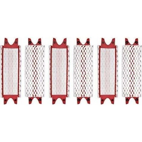Debuns – 6er-Pack flache Mikrofaser-Wischmoppköpfe – Kompatibel mit Vileda UltraMax – Maschinenwaschbar – Effektive Reinigung von Hartböden (1/4)
