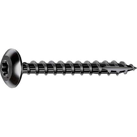 ROCKET Vis penture tête cylindrique TX filetage total acier noir - 7 mm - x 100 - 60 mm