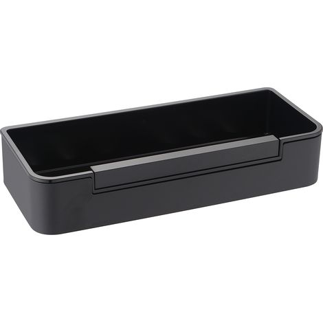 Duschkorb Bernstein DK619 Edelstahl mit Duschabzieher Schwarz matt