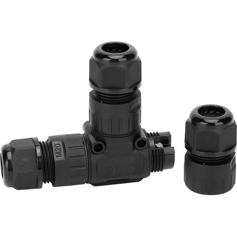 Connecteur étanche pour câble électronique extérieur, 3 broches, IP68, M20T-3P, 5-9 mm (1/5)