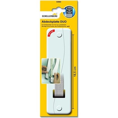 Schellenberg - Gurtwickler-Abdeckplatte Duo Maxi, weiß 18,5cm - 53903 (1/2)