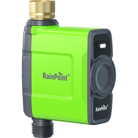 Programmateur Arrosage WiFi avec Passerelle D'antenne Smart Minuteur Arrosage Automatique Commande APP/vocale, Entrée en Laiton, Basé Météo, Arrosage Manuel, 6 Programmations, pour Jardin,1-Zone-Timer (1/5)