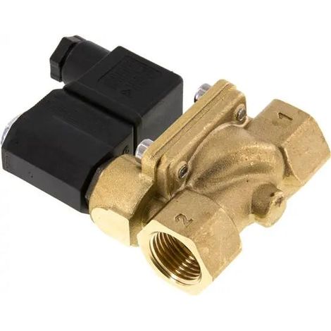 [NEUWERTIG] B-Ware Magnetventil Ventil 2 Wege Nc Nbr G 1 2 Messing 24 V Dc Magnetspule Stecker (1/2)