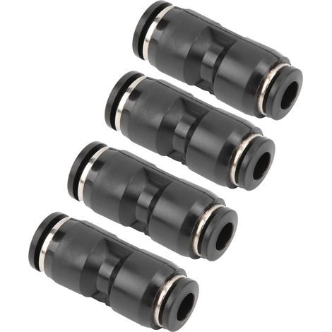 Raccord pneumatique rotatif 360° PU4-4, connecteur réducteur 10 pièces, raccord tubulaire pour usinage mécanique, qualité industrielle. (1/5)