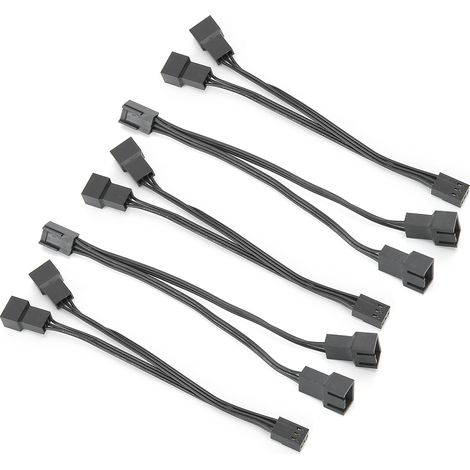 Câble répartiteur pour ventilateur (5 pièces) 1 vers 2, convertisseur 3 broches, rallonge d'alimentation