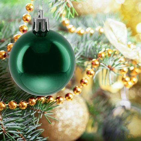 50 glanzende christbaumkugeln - deko set