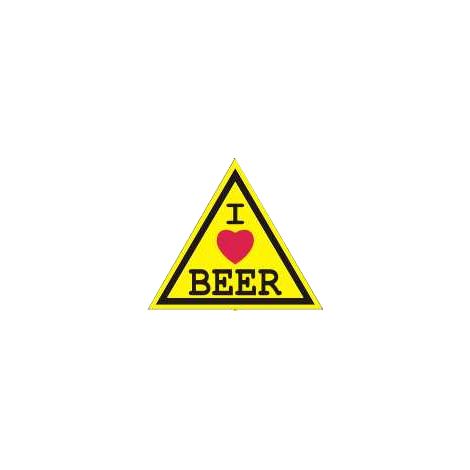 Adesivo per casco "Amo la birra", 1 pezzo. (1/2)