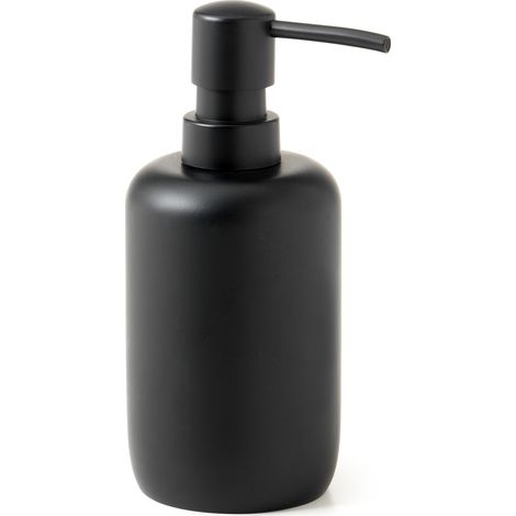 Dosasapone con erogatore in plastica nera d’appoggio in resina BR80 Gedy serie BRENDA Nero (1/2)