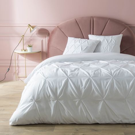 Élégance Plissée - Ensemble Housse de Couette Héloïse 260 x 240 cm en Coton 57 Fils (1/3)