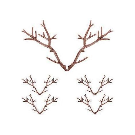 10 branches artificielles en forme de bois de cerf pour bricolage, décoration de plantes et compositions florales (12,00 x 6,00 x 1,00 cm) (1/2)