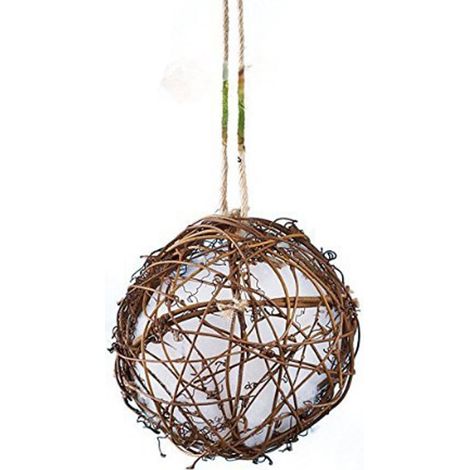 Handmade Birdhouse Rattan Globe Hummingbird Nest Bird Nesting Ball Material for Wild Birds Indoors/Outdoors Tree Decor(1Pcs) (1/3)