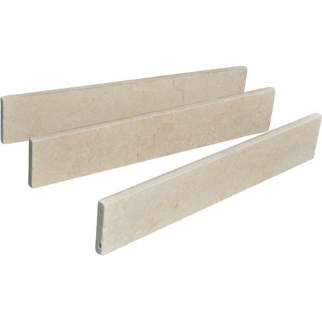 Plinthe pierre d'Egypte Beige Vieillie - 40x7x1,2 cm - À l'unité - Ti'ma Stone (1/5)