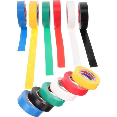 12 rouleaux de ruban isolant électrique en PVC pour applications (1/5)