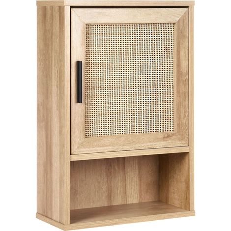 Bathroom Wall Mounted Cabinet ROSELL 40 cm Light Brown