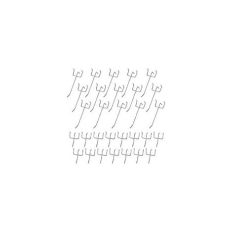 Lot de 30 crochets pour panneaux perforés , adaptés aux murs, aux portes, au rangement d'outils, aux établis et aux étagères d'atelier - 10 cm/5 cm (1/5)