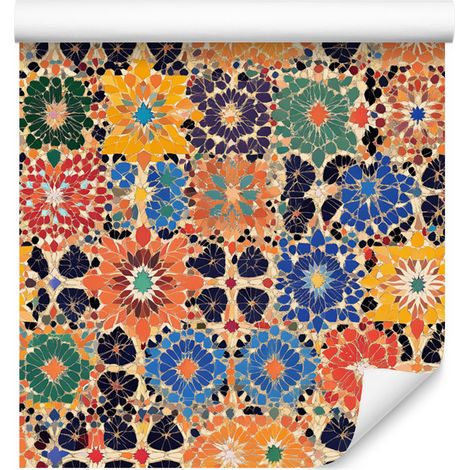 Carta da parati a mosaico messicana arancione e pesca 50x1000 cm (1/5)