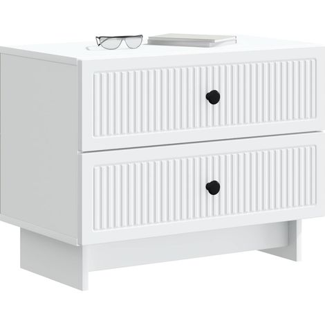 Comodino Armadio da Notte Mobiletto da notte con cassetto Bianco 62 x 34,5 x 47,5 cm (1/5)