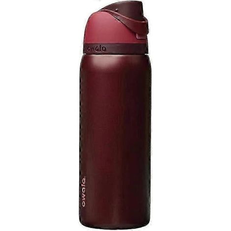 Bouteille d'eau isotherme Owala 24/32 oz en acier inoxydable - Noir cerise H 24 oz 24 oz