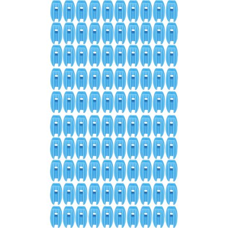 100PCS Isolateur Clôture Électrique Résistant aux Intempéries ABS pour Fil Acier sur Tube Carré Bleu (1/5)