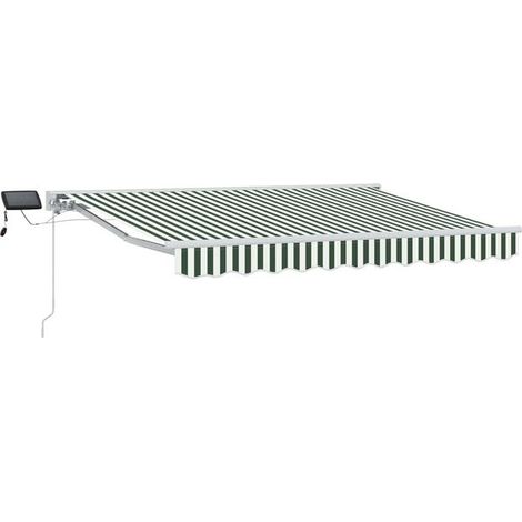 Cadre de store à persiennes manuel avec éclairage LED vert et blanc, 3 x 2,5 mètres (1/5)