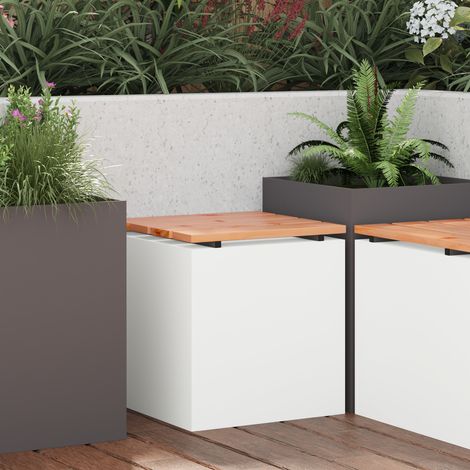 Maison Exclusive - Gartenbank Weiß 40 x 40 x 43 cm (1/5)