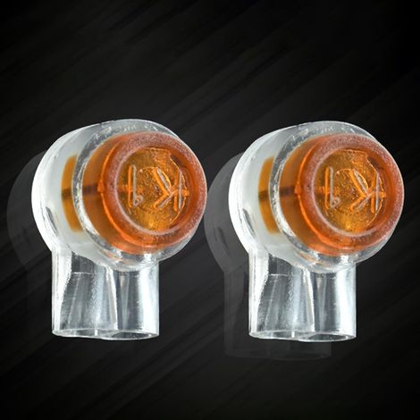 Lot de 2 Terminaux Connecteur à sertir Bornes de raccordement Bornes connecteur étanche Câble Ethernet Câblage téléphonique Cord(Oranje) (1/5)