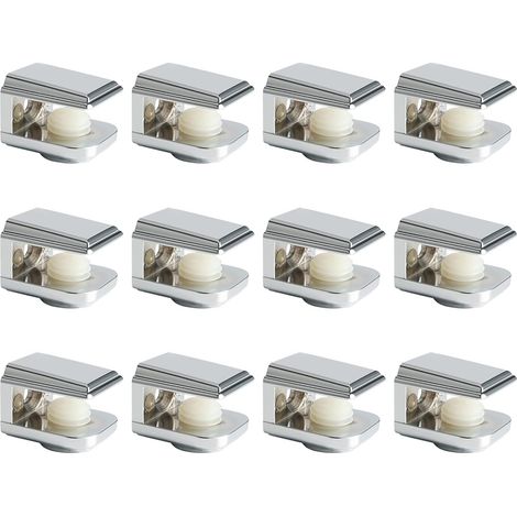 Pince à Verre Support D’Étagère en Verre Support de Tablette Mural Fixation Réglable, Verre Adaptatif de 5-8 Mm d'Épaisseur (1/5)