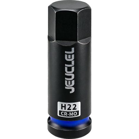 Douille à choc hexagonale de 22 mm, douille Allen H22 1/2", adaptateur de tournevis hexagonal en acier Cr-Mo pour clés à cliquet électriques, vis de fixation (1/5)