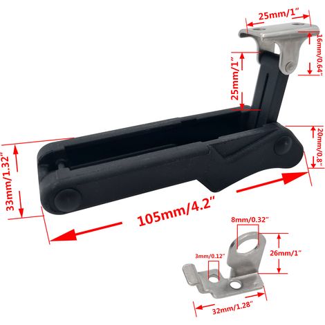 Rubber hook and latch with hanging type, electrical and mechanical cabinet door lock, soft case buckle, marine and yacht accessories - with padlock, total length 1080 (1/4)