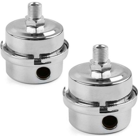 2Pcs Silencieux de Filtre de Compresseur d'Air, filtre à air en métal, filtre d'aspiration silencieux pour Utiliser dans l'Entrée du Compresseur d'Air et Bloquer la Poussière Réduire le Noise - 16 mm (1/5)