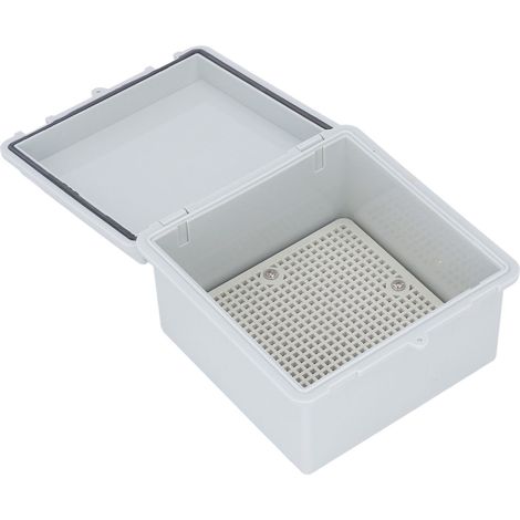 Boîtier de protection électrique étanche IP67 ABS gris avec couvercle à charnière pour installations extérieures (1/5)