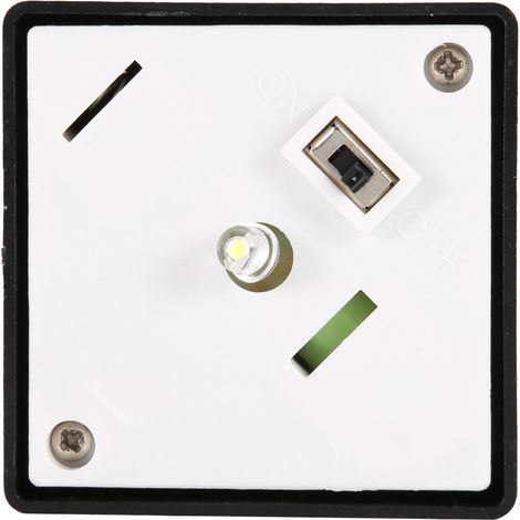Lámpara LED cuadrada de luz blanca cálida, alimentada por energía solar, para vallas de jardín y decoración exterior. (1/5)