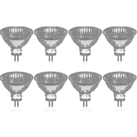 8er-Pack GU5.3 MR16 35W 12V dimmbare Halogenlampen – Warmweiß 2800K, 400 Lumen, Glasdiffusor (1/5)