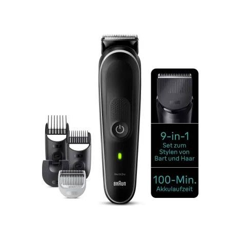 Braun MGK5410 Tondeuse à barbe, Tondeuse à cheveux, Tondeuse corps, Tondeuse nez & oreilles lavable noir V950383 (1/5)