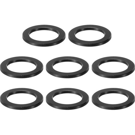 M12 Entretoise en Aluminium, 8Pcs Métal Entretoises Aluminium 12,2mm ID x 18mm OD x 1,5mm L Vis d'Espacement en Aluminium Ronde pour 1/2" ou M12 Vis à Boulons, Noir (1/5)