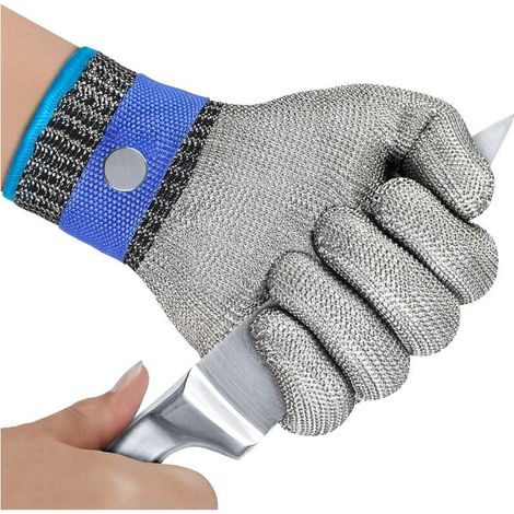 Gants Anti Coupure, Travail Gant Protection Cuisine pour Filet de Poisson, Découpe de Viande, Mandoline, D'huîtres et Sculptur(Mx2) (1/5)
