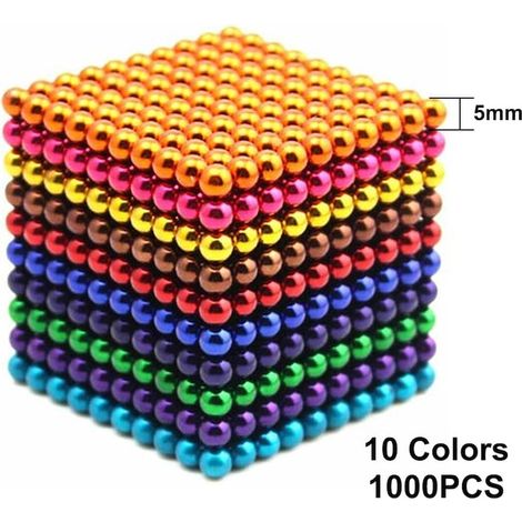 Magnetic balls, QttvbTna, 1000 pieces per set, colored, 5mm