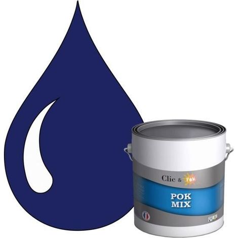 Peinture d'Accroche et Finition 2 en 1 - POK - POK MIX - Acrylique Satinée - RAL 5005 - 3L (1/4)